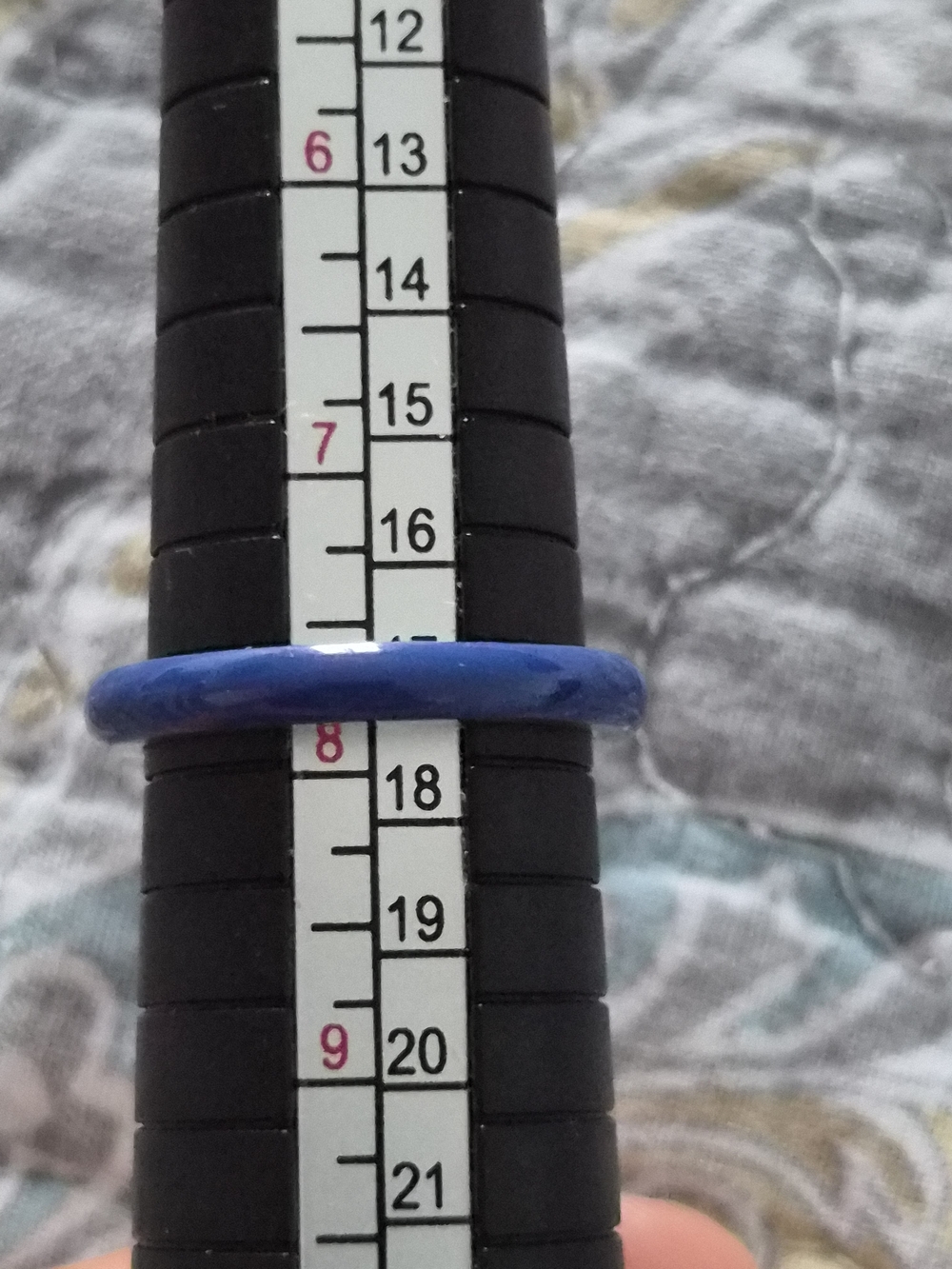 925 blue band ring Sz 8
